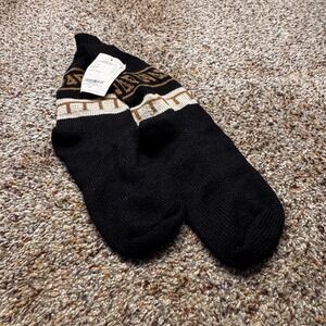 Gamboa Alpaca Wool Socks Black Brown Geometric Andean Peruvian Winter NEW